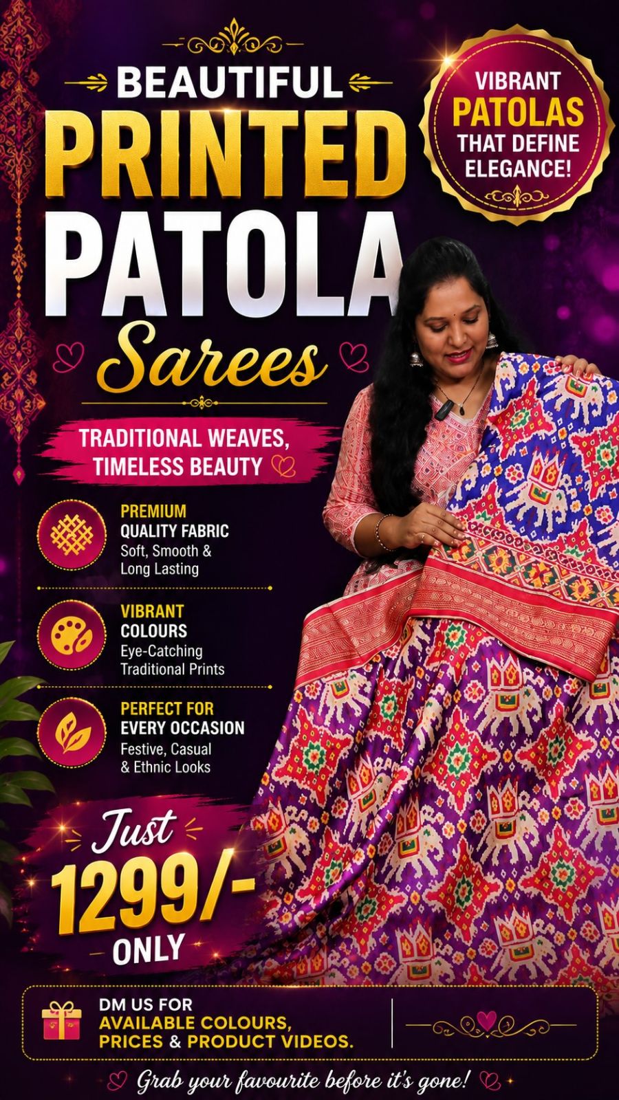 PRINTED PATOLA SAREE