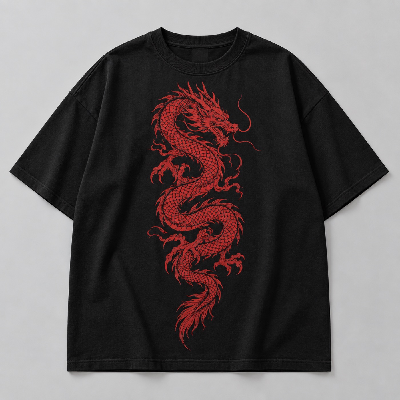Crimson Dragon Tee · Black