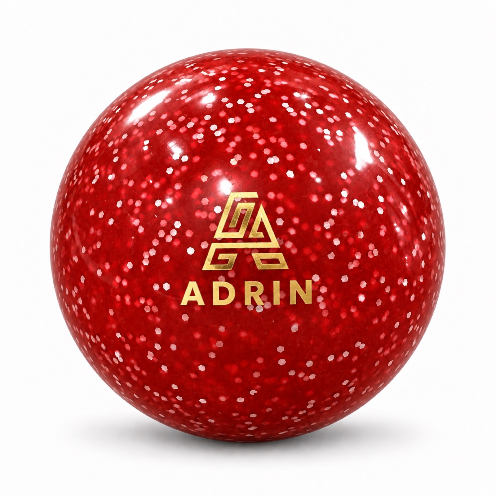 Adrin Glitter Hockey Ball 160g, Red